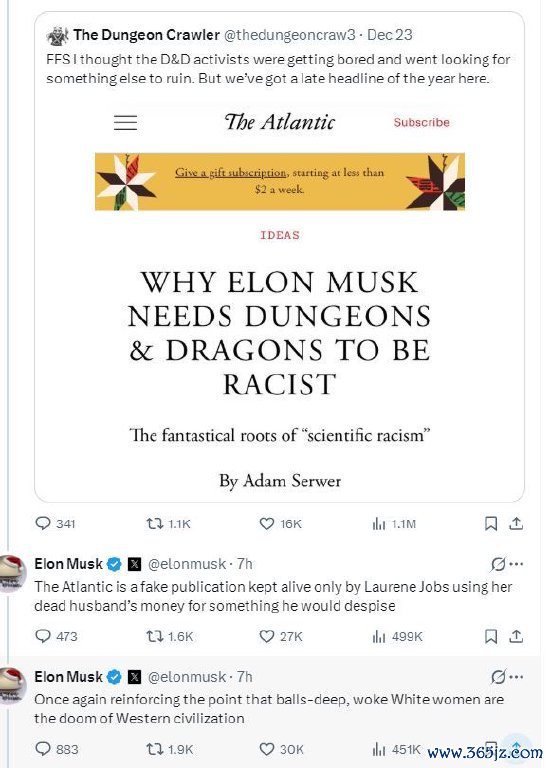 马斯克修起《大欧好意思月刊》著述, 炮轰贝索斯前妻和乔布斯遗孀